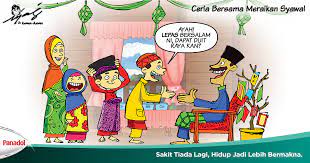 Aidilfitri seperti kita dapat menamakan jenis perayaan , latar belakang , persiapan perayaan. Wow 30 Gambar Kartun Hari Raya Aidilfitri Gambar Ipin