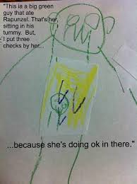 Funny cricket playing drawing image. Until The Digestive Juices Kick In Anyway Clever Kids Funny Kid Drawings Creepy Kids