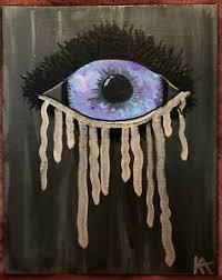 #caerulai's art #eye #eye painting #eyes #green eyes #i work at 5 am tomorrow someone go to work for me pl z #i #abstract art #artists on tumblr #eye painting #bright #colouful #abstract #symbolism. Original Abstract Acrylic Painting Canvas Panel Beautiful Sadness Crying Eye Ebay