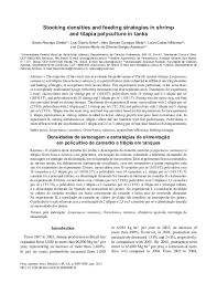 Çeşitli kullanım ve tüketim türleri bulunur. Pdf Stocking Densities And Feeding Strategies In Shrimp And Tilapia Polyculture In Tanks Bruno R Simao Academia Edu