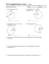 The circumference of a circle is the linear distance around the circle, or the length of the circle if it were opened up and. Fillable Online Arc Length Sector Area Homework Fax Email Print Pdffiller