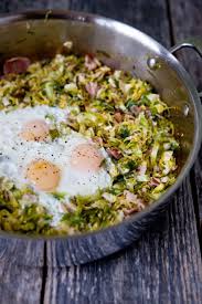 Brussels Sprouts Breakfast Hash With Eggs Bacon Brussel Sprouts Food Recipes