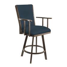 Find both bar and counter height stools in luxe velvet, edgy leather & natural seagrass online. Heather 26 Counter Height Metal Swivel Barstool In Dark Blue Dillon Williamsburg Faux Leather Mocha Grey Finish Made In The U S A Taylor Gray Home B520h26asdw