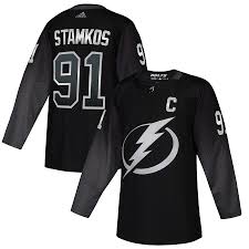 Steven stamkos' comment on tyler seguin's matching shoes. Men S Adidas Steven Stamkos Black Tampa Bay Lightning Alternate Authentic Player Jersey