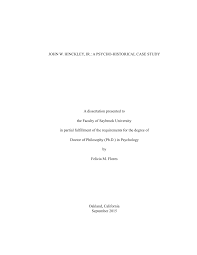 Jerry parr, the secret service agent whose quick action saved president reagan's life after he was shot by john hinckley in 1981, died oct. Pdf John W Hinckley Jr A Psycho Historical Case Study Doctoral Dissertation