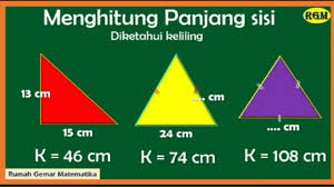 Equilateral triangle) adalah segitiga yang ketiga sisinya sama panjang. Cara Menghitung Panjang Sisi Segitiga Jika Diketahui Kelilingnya Matematika Kelas 4 Youtube