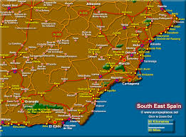 Spain is bordered by portugal in west, by france and andorra in north east, it has borders with morocco at the spanish coastal exclaves of ceuta and melilla, the two permanently inhabited spanish autonomous cities in northern africa, and there is. South East Of Spain Map