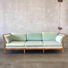 Living room with mint green couch aerial view. Vintage Mid Century Mint Green Sofa Solid Wood Frame From Urban Americana Of Long Beach Ca Attic
