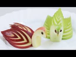How To Make Apple Swan Garnish Fruit Carving Video For Beginners Youtube Fruit Carving Fruit Creations Bird Carving