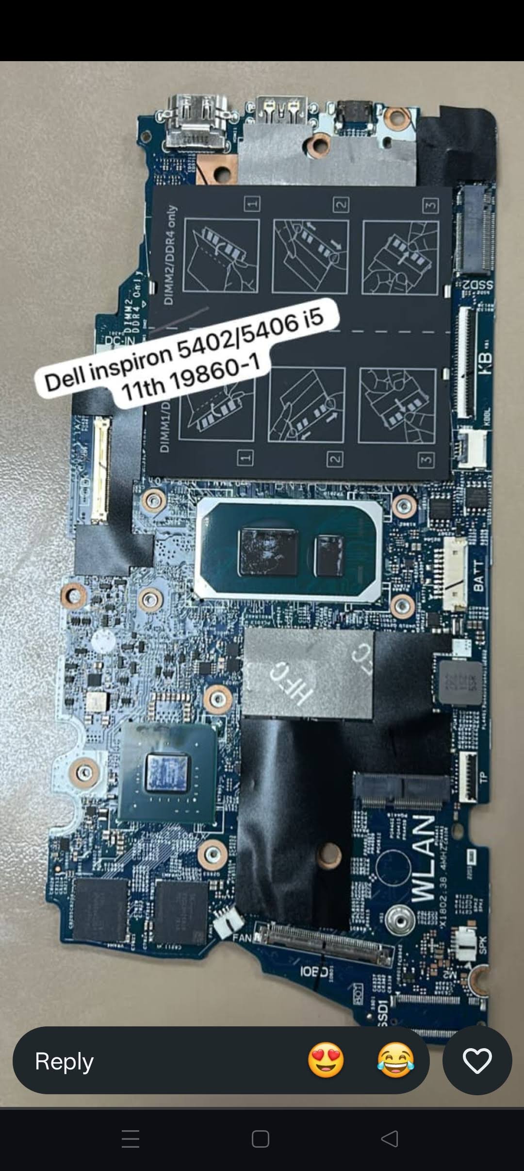 Dell Inspiron 5402 / 5406 Motherboard | Part No. 19860-1 | product image