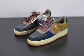 Toutes nos sneakers sont garanties 100%. Travis Scott X Nike Air Force 1 Low Multi Color Muted Bronze Fossil Fitforhealth