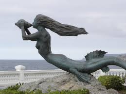 Mami wata of western africa. Sirena Magdalena Mermaid Statue In Santander Spain