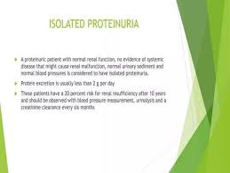 Image result for Isolated Proteinuria