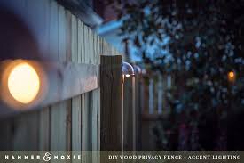 Diy Wood Privacy Fence With Accent Lighting Hammer Moxie