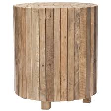 Safavieh Richmond Rustic Wood Block Round End Table Walmart Com End Tables Teak Side Table Wood End Tables