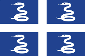 Il est formé de quatre quartiers bleus séparés par une croix blanche. Martinique Emmanuel Macron Veut Faire Disparaitre Le Drapeau Aux Serpents