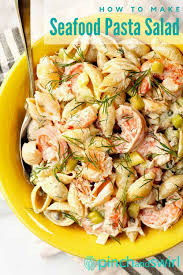 108 homemade recipes for cold shrimp from the biggest global cooking community! Easy Seafood Pasta Salad With Crab And Shrimp Pinch And Swirl Seafood Salad Pasta Seafood Recipes Healthy Seafood Pasta