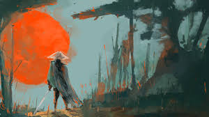 Akiakane, oni mask, japan, samurai, green background. 2560x1440 Samurai Digital Artwork 4k 1440p Resolution Hd 4k Wallpapers Images Backgrounds Photos And Pictures