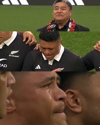 Caleb wasn't aware his dad would be singing the national anthem 🥹.  Incredibly done too!