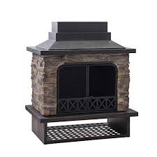 Get free shipping on qualified sunjoy outdoor fireplaces or buy online pick up in store today in the outdoors department. Sunjoy Gwendolyn Wood Burning Fireplace Black Buy Online In Bahrain At Bahrain Desertcart Com Productid 190486041