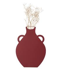 Plec Maroon M7 Metal Vase Red Metal Vase Vase Local Design
