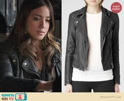 Skye S Leather Jacket With Quilted Shoulders On Agents Of Shield Leather Jacket Fashion Tv Jackets