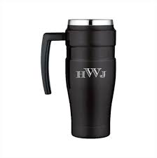 Engraved Thermos Stainless King 16oz Travel Mug With Handle Etsy Branded Mugs Mugs Travel Mug
