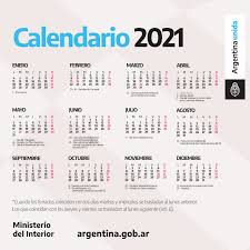 Contiene los números de semanas. El Gobierno Nacional Anuncio El Cronograma De Feriados Para 2021 Argentina Gob Ar