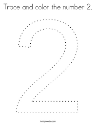 This free math coloring page can be used two ways. Trace And Color The Number 2 Coloring Page Twisty Noodle