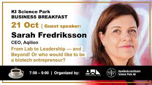Business Breakfast with Sarah Fredriksson, CEO of Aqilion