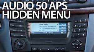 How To Enter Hidden Menu In Mercedes Audio 50 Aps Engineering Mode W211 E Class Mercedes Engineering Menu Engineering