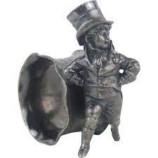 Silver Plate Figural Napkin Ring Dapper Young Man Boy In Top Hat Silver Antique Napkin Rings Silver Jewels