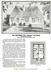 The Sears Detroit Was First Offered In The 1932 Catalog Vintage House Plans Craftsman Style House Plans Sears Catalog Homes