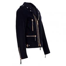 Denzel Jackets Blue Giuseppe Zanotti Jackets Leather Jacket Biker Jacket
