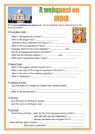 A Webquest On India Teaching Social Studies Social Studies Worksheets Social Studies