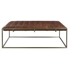 Check spelling or type a new query. Crysten Modern Classic Brown Tufted Leather Gold Metal Frame Ottoman Kathy Kuo Home