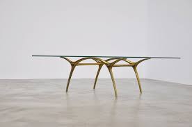 Italian Brass Coffee Table With Sculptural Base 1950 Brass Table Base Brass Coffee Table Coffee Table