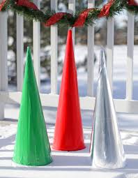 Consider some of these ideas for creating amazing outdoor. Giant Outdoor Christmas Cone Trees The Craft Patch