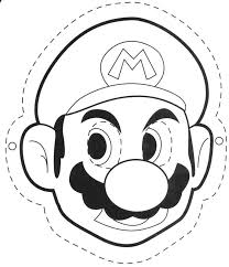 Image Result For Mario Mask Coloring Mario Verjaardagsfeestje Mario Kinderfeestje