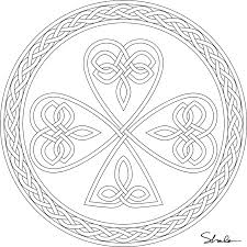Shamrock Coloring Page Mandala Coloring Pages Celtic Coloring Celtic Mandala