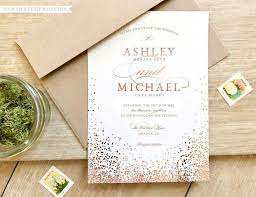 Rose Gold Foil Wedding Invitation On Metallic Shimmer Paper Etsy Invitaciones De Boda Invitaciones Tarjetas Para 15
