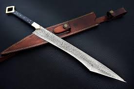 Damascus steel sword for sale. Handmade Damascus Steel Sword Sw 10 Esaleknives