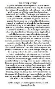 Cheating is the ultimate betrayal and damages your ability to trust others dramatically. Wow Totally Speechless Some Women Should Really Do Their Research Before They Engage In Adulterous Affairs Other Woman Quotes Mistress Quotes Woman Quotes