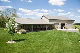 Pole Barn Home With Heated Garage Lafayette Indiana Fbi Buildings Barn House Plans Metal Barn Homes House Plans Farmhouse