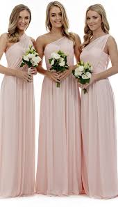 A Line One Shoulder Sleeveless Pleated Long Chiffon Bridesmaid Dress Pink Bridesmaid Dresses Long Blush Pink Bridesmaid Dresses Light Pink Bridesmaid Dresses