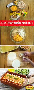 Easy Creamy Chicken Enchiladas Recipe From Old El Paso Old El Paso Recipe Creamy Chicken Enchiladas Recipes Food