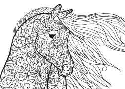 (klicken sie auf den drucker drucken). Mandala Eines Pferdekopfs Mit Wehender Mahne Mandala Ausmalen Malbuch Vorlagen Mandala Pferd