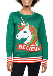 Womens Tipsy Elves Unicorn Ugly Christmas Sweater