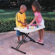 Amazon Com Lifetime 28240 Height Adjustable Folding Personal Table 30 By 20 Inch Almond Garden Outdoor Folding Laptop Table Laptop Table Folding Table