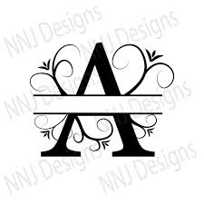 Download Full Alphabet Svg Split Monogram Letters Wedding Calligraphy Etsy In 2021 Monogram Letters Free Monogram Fonts Lettering Alphabet Fonts